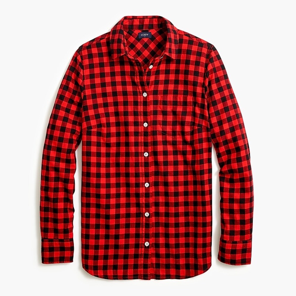 NEW J Crew buffalo check flannel shirt - medium